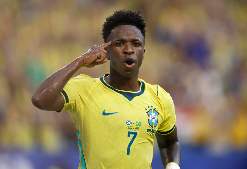 Vini Jr. brilha e Brasil se classifica em 1º com 3×0 sobre a Escócia